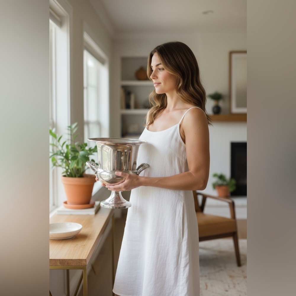 Elegant Silver Champagne Bucket